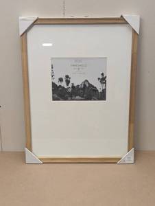 lot 177 image: 18x24 Matted to 8x10 - Matted Gallery Frame Natural Wood