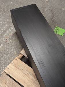 lot 26 image: Dogberry Collections Modern Farmhouse 6 ft. Midnight Black Cap-Shelf Mantel
