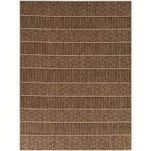 lot 14 image: Natural Stripes Brown 8 ft. x 10 ft. Striped IndoorOutdoor Area Rug