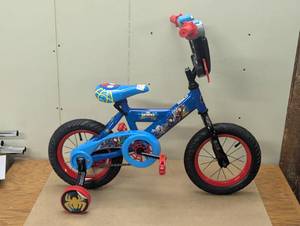 lot 75 image: Huffy Marvel Spidey and His Amazing Friends Kids Bike - 12 Wheels - Blue
