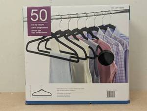 lot 59 image: Premium Flocked Velvet Hangers - 50 Pack - Costco
