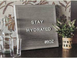 lot 67 image: 14x 14 Wood Letterboard Gray - Threshold MDF Message Board with 181 Characters, Wall Sign Panel