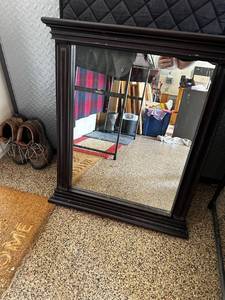 lot 144 image: Rectangular Framed Mirror by Total Bath Solutions