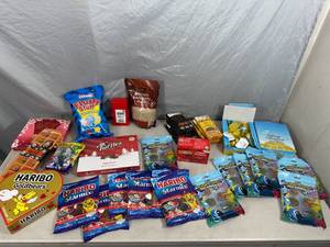 lot 39 image: Assorted Candy, Turtles, Almond Roca, Gummy Candy, Chocolate Bars, and More