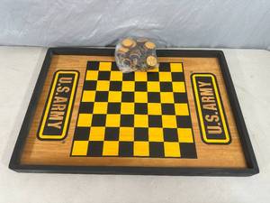 lot 55 image: US Army Checker Board Game Set