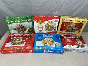 lot 70 image: Assorted Gingerbread Houses, Specialty Candy Houses, Nesquik Gift Set
