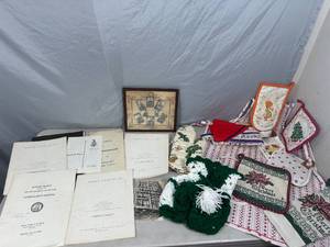 lot 74 image: Vintage Apron, Old Pictures, Commencement Books from 60s Pratt, and More