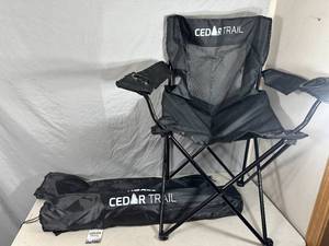 lot 76 image: 2 New Folding Camp Chairs  Bag Chairs