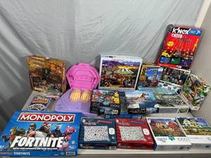 lot 107 image: Puzzles, Games, KNex, and More