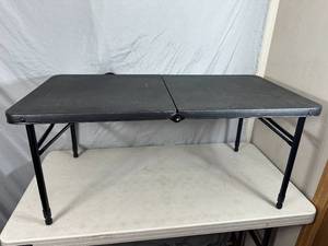 lot 119 image: Folding Table - 40 x 20 inches - Adjustable Legs