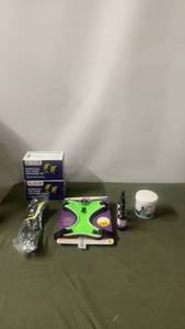 lot 2 image: Dog Care Bundle Super Ball Dispenser Toys, LED Harness, Immune Support, Dental Wipes