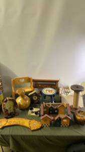 lot 32 image: Collection of Decorative and Rustic Wooden Items
