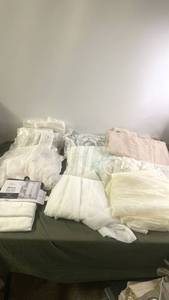 lot 43 image: Assorted Collection of Sheer Curtains and Drapes