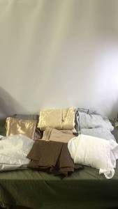 lot 45 image: Assorted Collection of Drapery Fabrics in Neutral Tones