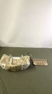 lot 102 image: Coach Signature Bag and Wristlet Set