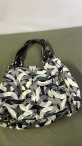 lot 104 image: Coach Black and White Patterned Handbag