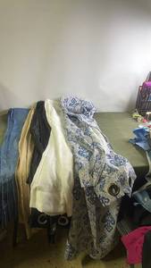 lot 123 image: Assorted 84 Fabric Curtains with Grommets - 5 Pieces