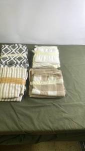 lot 165 image: Collection of Assorted Fabric Window Curtains with 2 Panels and Valances