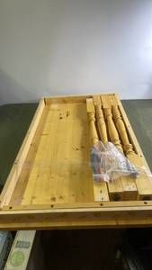 lot 187 image: Wooden Dining Table with Turned Legs, Unassembled