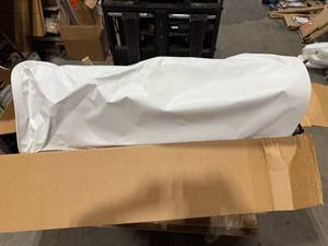 lot 2 image: Solera Universal Slide Topper Replacement Cut-To-Fit Fabric  White #432252
