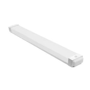 lot 2-I2025 image: Commercial Electric 1-Pack 4 ft. White Integrated LED Wrap Light with Motion Sensor and Adjustable CCT plus Night Light at 4000 Lumens