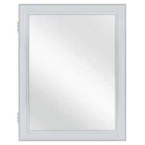 lot 17-I2025 image: Glacier Bay 15.12 in. W x 19.25 in. H Rectangular Gray Framed Surface Mount or Recessed Medicine Cabinet with Mirror