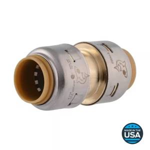 lot 19-I2025 image: SharkBite Max 12 in. Brass Push-to-Connect Coupling Fitting