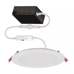 lot 27-I2025 image: Commercial Electric Ultra Slim Integrated LED 6 in Round Adj Color Temp Canless Recessed Light for Kitchen Bath Living rooms, White