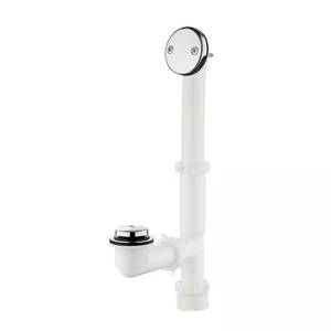lot 35-I2025 image: Everbilt Easy Touch 1-12 in. White Poly Pipe Bath Waste and Overflow Drain in Chrome