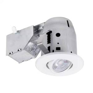 lot 43-I2025 image: Commercial Electric LED Directional 3 in. White Recessed Kit