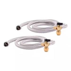 lot 54-I2025 image: SharkBite 12 in. Push-to-Connect x 34 in. FHT Brass Washing Machine Installation Kit