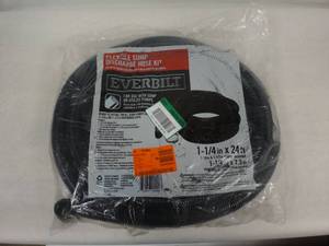 lot 60-I2025 image: Everbilt 1-14 in. x 24 ft. Sump Pump Discharge Hose Kit (missing fittings)