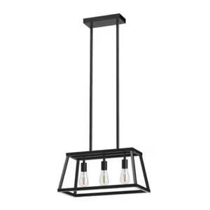 lot 70-I2025 image: Feit Electric Katalyst 60-Watt 3-Light Matte Black Modern Adjustable CCT and 3-Light Modes Integrated LED Chandelier Light