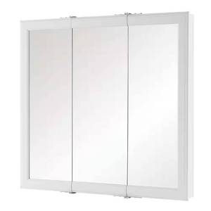 lot 72-I2025 image: Home Decorators Collection 24 in. W x 24 in. H Rectangular Medicine Cabinet with Mirror