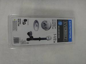 lot 75-I2025 image: Everbilt Trip Lever 1-12 in. Black Poly Pipe Bath Waste and Overflow Drain in Brushed Nickel