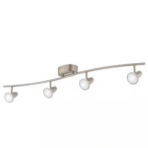 lot 84-I2025 image: Hampton Bay Kenmont 4 ft. 4-Light Brushed Nickel Integrated LED Wave Fixed Track Lighting Kit