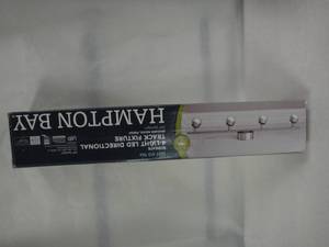 lot 86-I2025 image: Hampton Bay Burgate 2 ft. 4-Light Brushed Nickel Integrated LED Fixed Track Lighting Kit