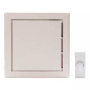 lot 89-I2025 image: Hampton Bay Wireless Battery Operated Doorbell Kit with Wireless Push Button, White
