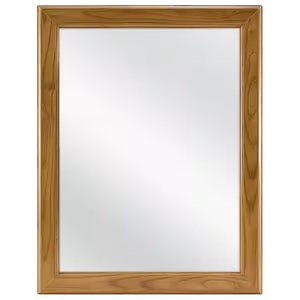 lot 92-I2025 image: Glacier Bay 15-18 in. W x 19-14 in. H Rectangular Framed Recessed or Surface-Mount Bathroom Medicine Cabinet with Mirror in Oak