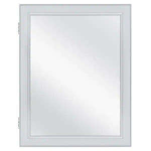 lot 116-I2025 image: Glacier Bay 15.12 in. W x 19.25 in. H Rectangular Gray Framed Surface Mount or Recessed Medicine Cabinet with Mirror