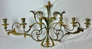 lot 74 image: 1960s Italian Candelabra Wall Sconce - 6 Candle