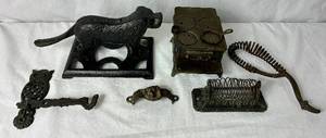 lot 92 image: Unique Collection of Cast Iron Pieces