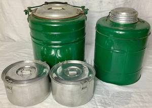 lot 72 image: Vintage Hot and Cold Beverage Thermos and Food Thermos