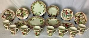lot 71 image: Block Basics Festive Ribbon 8 Place Setting Dinnerware Set
