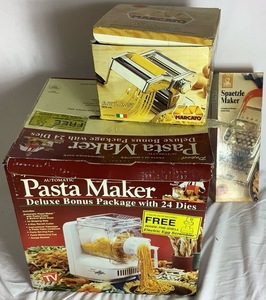 lot 107 image: NoodlePasta Collection - Pasta Maker, Spaetzle and Noodle Maker Machine