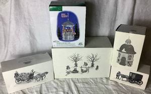 lot 249 image: Department 56 Heritage Village Retired Sets of Town Structures and People