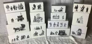lot 257 image: Heritage Village Department 56 Retired Sets of Town People and Activites Lot #5
