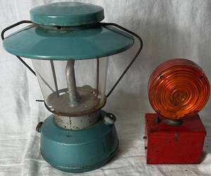 lot 196 image: Holiday by Thermos Lantern and Vintage Protect O Flash Emergency Light