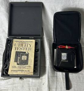 lot 172 image: 1960s Vintage Utility Tester Vacuum Tubes Accurate Instrument Co. Inc Model 161 and Radio Shack Folding Mulitester OHM Meter Model 22-211A