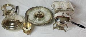 lot 218 image: Silverplate Entertaining Collection